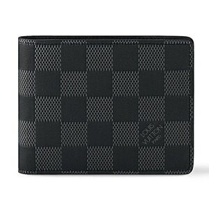 Louis Vuitton Metallic Damier Infini Onyx Silver Leather Multiple Wallet